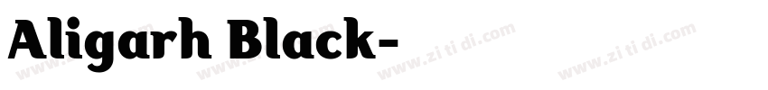 Aligarh Black字体转换